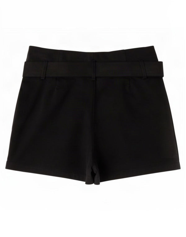 Zara Damen-Chinoshorts mit hoher Taille, Größe S, W26, Schwarz