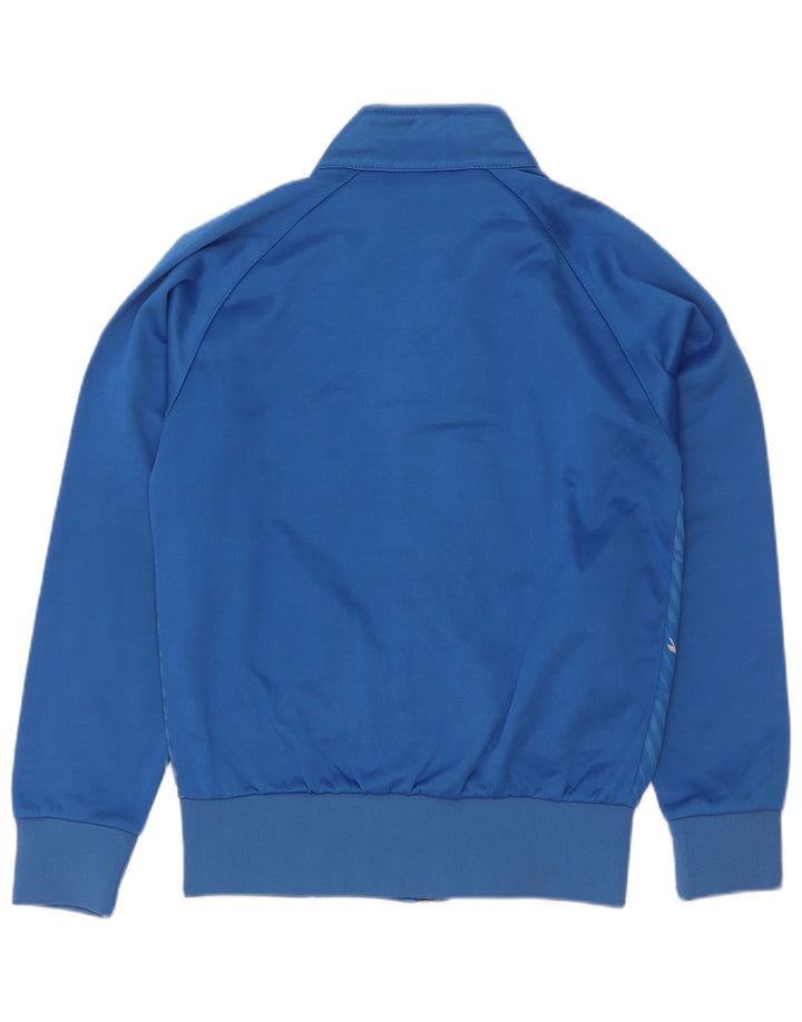 Vintage Herren-Trainingsanzug-Top-Jacke, klein, blau gestreift, Polyester