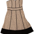 COAST Damen Trägerloses Kleid UK 12 Mittelweiß gepunktete Baumwolle