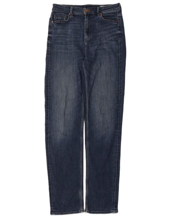 Marks & Spencer Damen The Sophia Straight Jeans UK 10 Small W30 L33 Blau