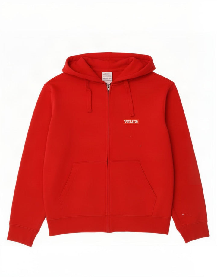 Russell Athletic Herren-Kapuzenpullover mit Reißverschluss, mittelrote Baumwolle