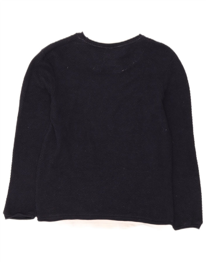 Zara Herren-Pullover mit Rundhalsausschnitt, mittelgroß, Marineblau