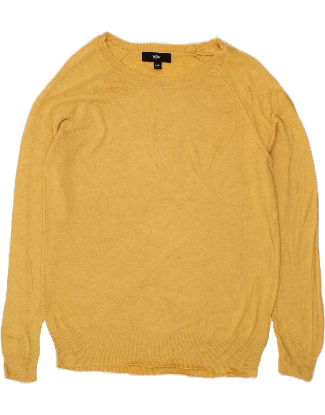 MOSSIMO Womens Boat Neck Jumper Sweater UK 18 XL Yellow Vintage Mossimo and Second-Hand Mossimo from Messina Hembry 