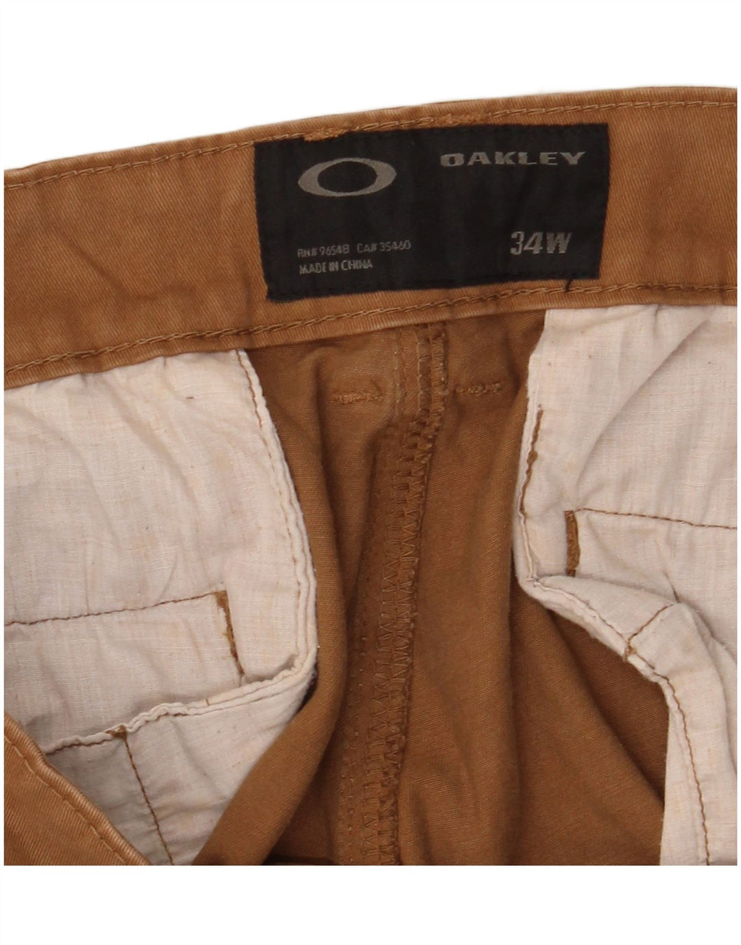 Oakley Herren gerade Chinohose W34 L33 Braun