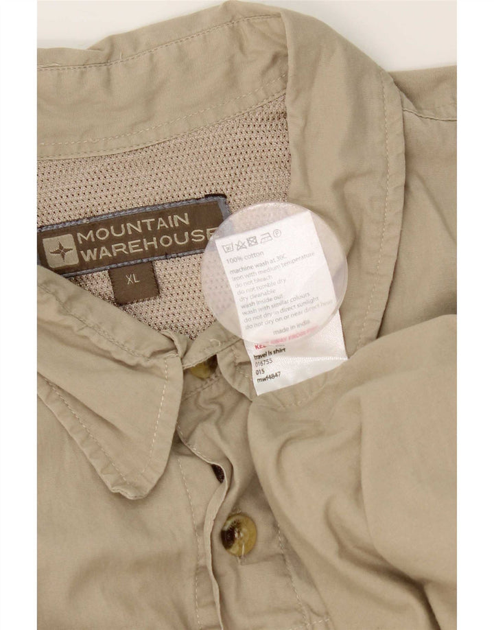 Mountain Warehouse Herrenhemd XL Beige Baumwolle