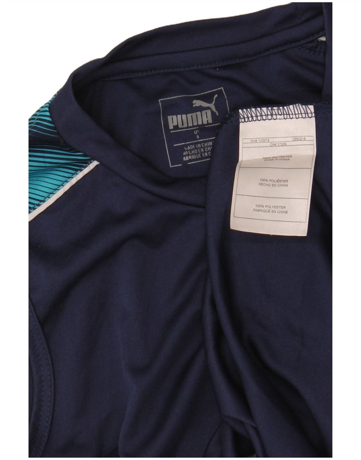 PUMA Jungen Graphic Vest Top 7-8 Jahre Marineblaues Polyester