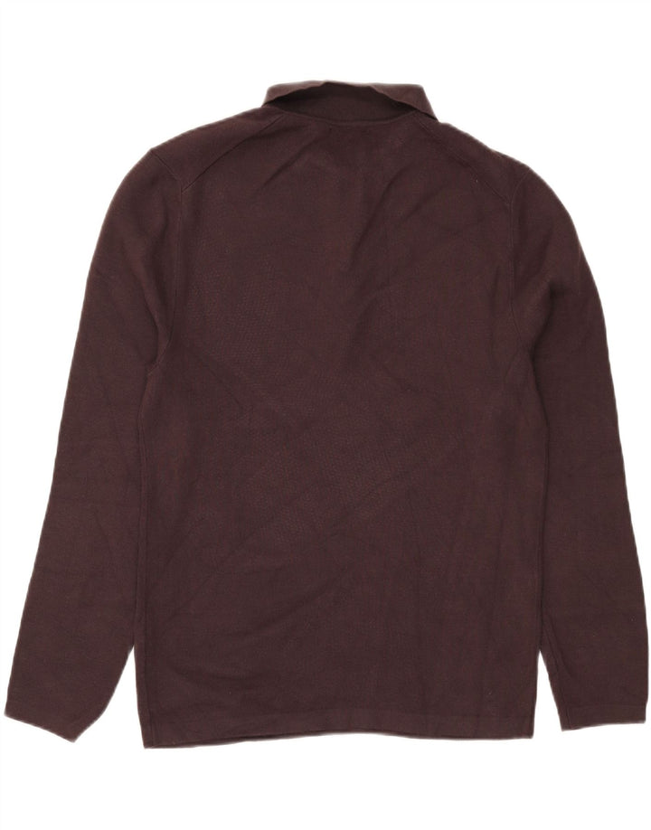 Zara Herren-Pullover mit Polokragen, Größe L, Braun