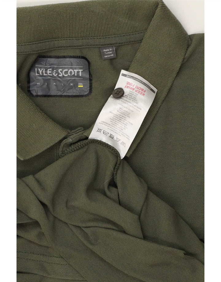 Lyle & Scott Herren Poloshirt 2XL Grüne Baumwolle