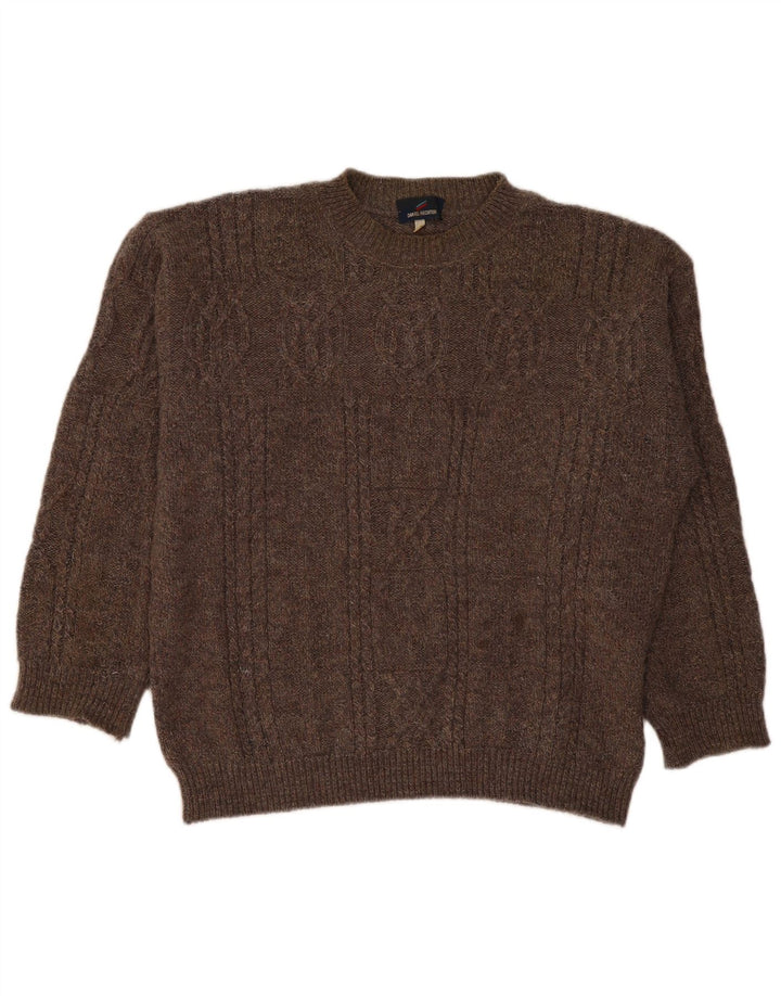 Daniel Hechter Herren-Pullover mit Rundhalsausschnitt, XL, Braun