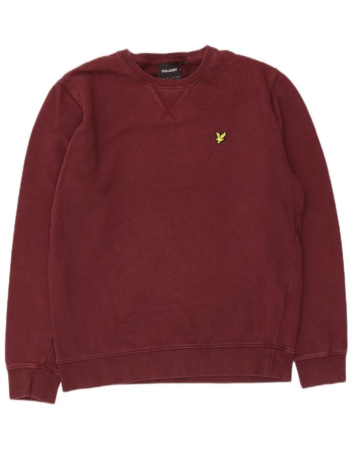 Lyle & Scott Herren-Sweatshirt, Pullover, Größe L, Kastanienbraun, Baumwolle