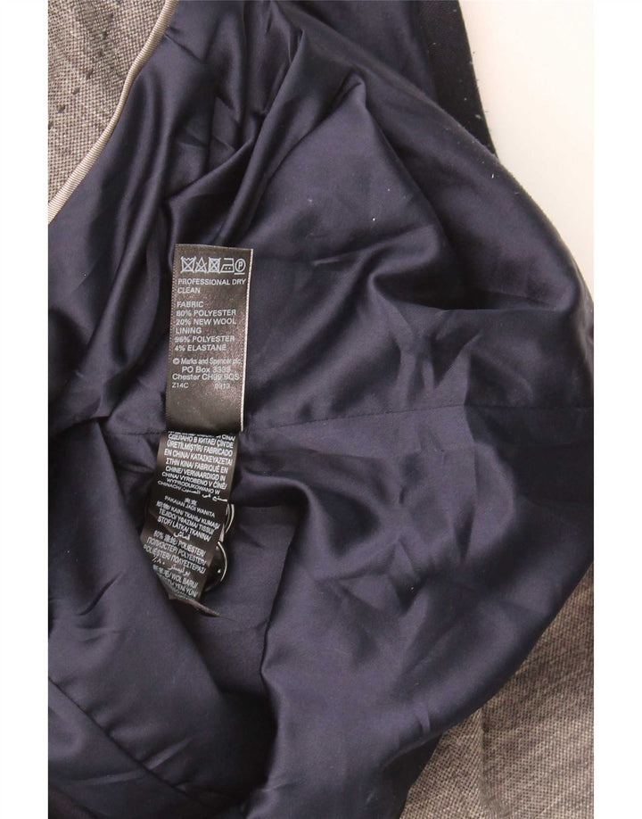 Marks & Spencer Damen Autograph 2 Button Blazer Jacke UK 12 Mittelgrau