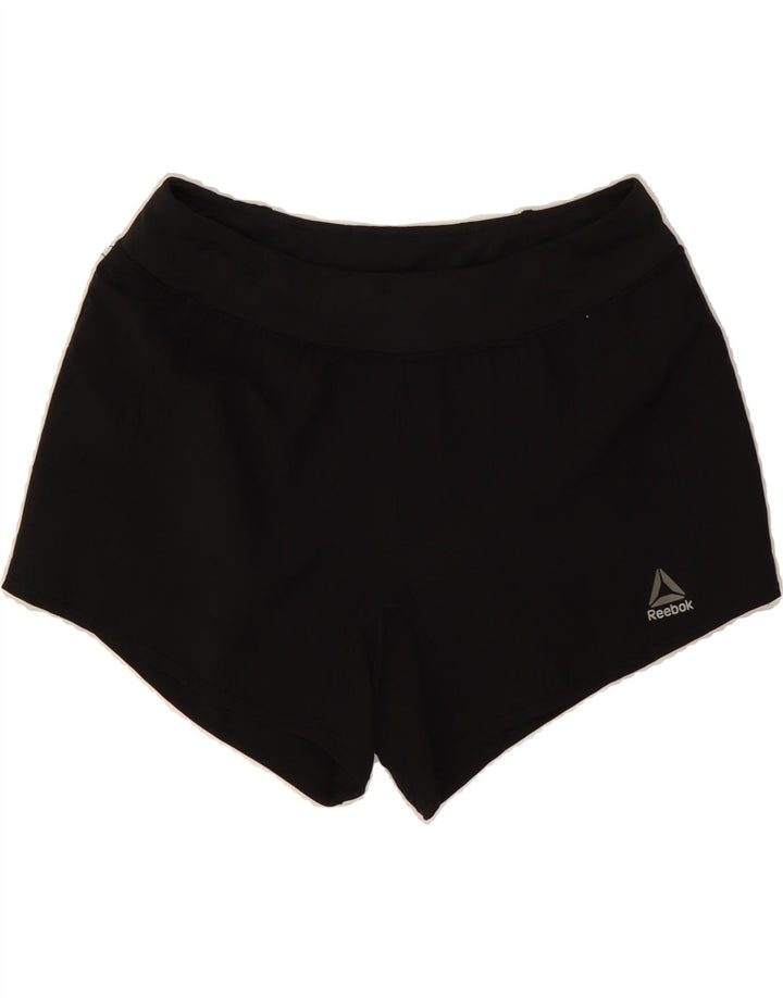 REEBOK Womens Sport Shorts UK 14 Medium  Black Vintage Reebok and Second-Hand Reebok from Messina Hembry 