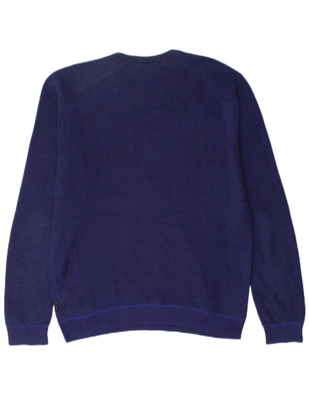 Ted Baker Herren-Pullover mit Rundhalsausschnitt, Größe 4, groß, marineblaues Polyester