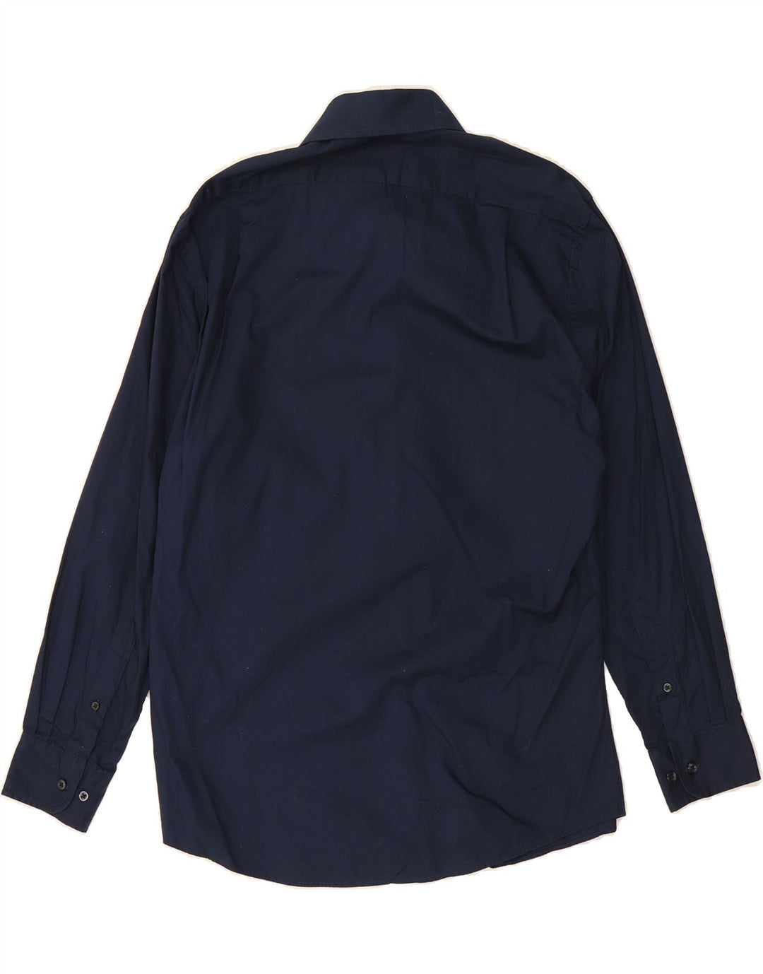 DOCKERS Mens Fitted Shirt Size 15 1/2 Medium Navy Blue Cotton Vintage Dockers and Second-Hand Dockers from Messina Hembry 