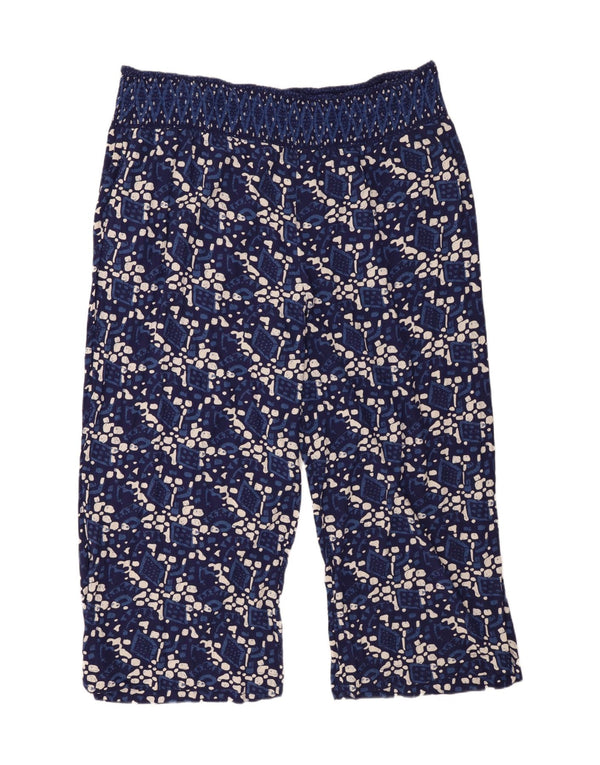 Fat Face Damen-Hose, kurz geschnitten, UK 24, 4XL, W46, L26, Marineblau, geometrisch