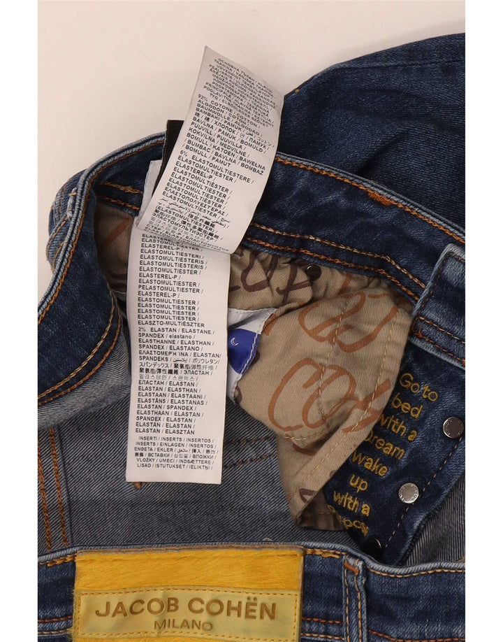 Jacob Cohen Herren-Cropped-Jeans W34 L25 Blaue Baumwolle