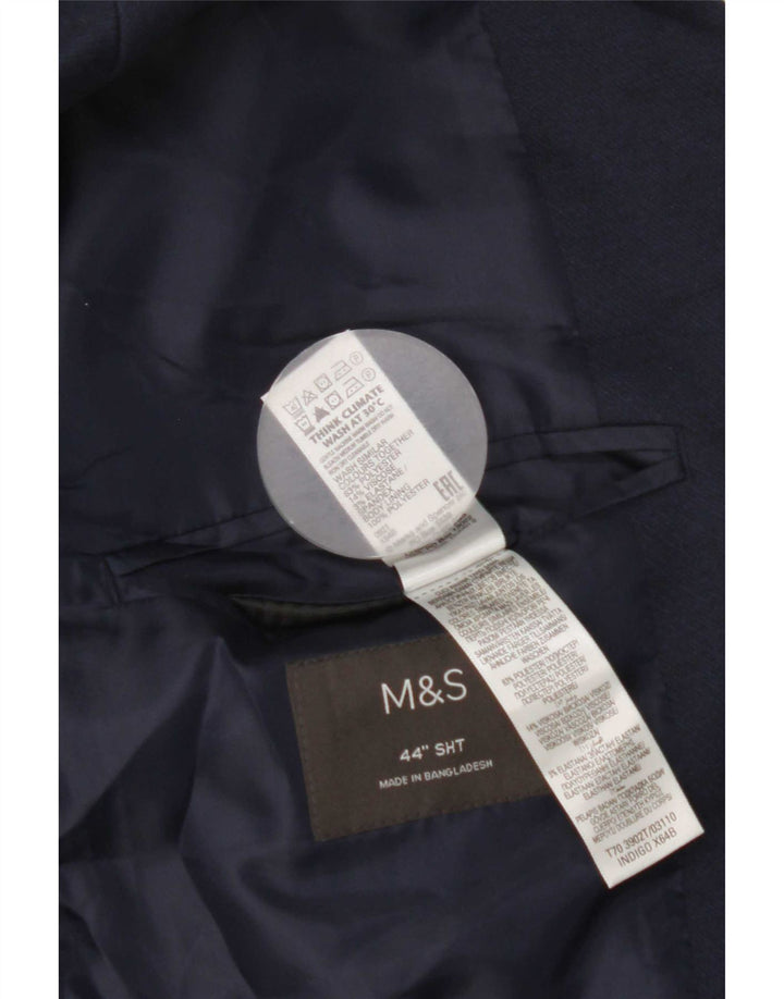 Marks & Spencer Herren-Blazer mit 2 Knöpfen, UK 44, XL, Marineblau, Polyester