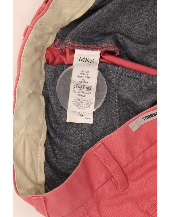Marks & Spencer Herren-Chinoshorts, W36, Größe L, Rosa, Baumwolle