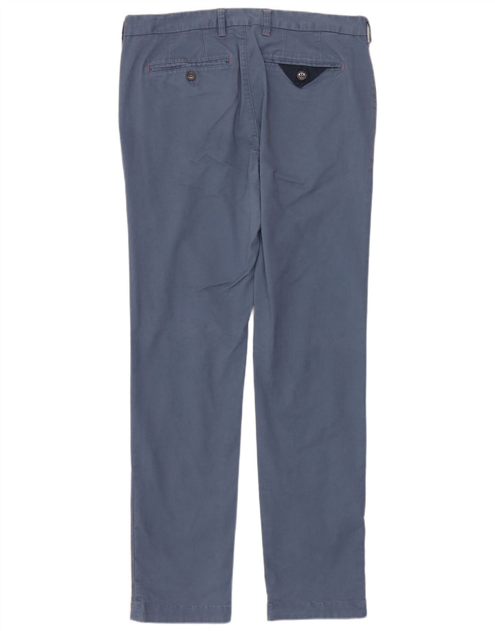 Gerade Anzughose für Herren von TED BAKER, W32, L32, blaue Baumwolle