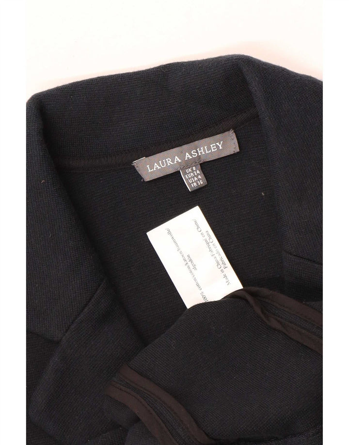 Laura Ashley Damen-Strickblazer mit 3 Knöpfen, Gr. 8, Marineblau, Baumwolle