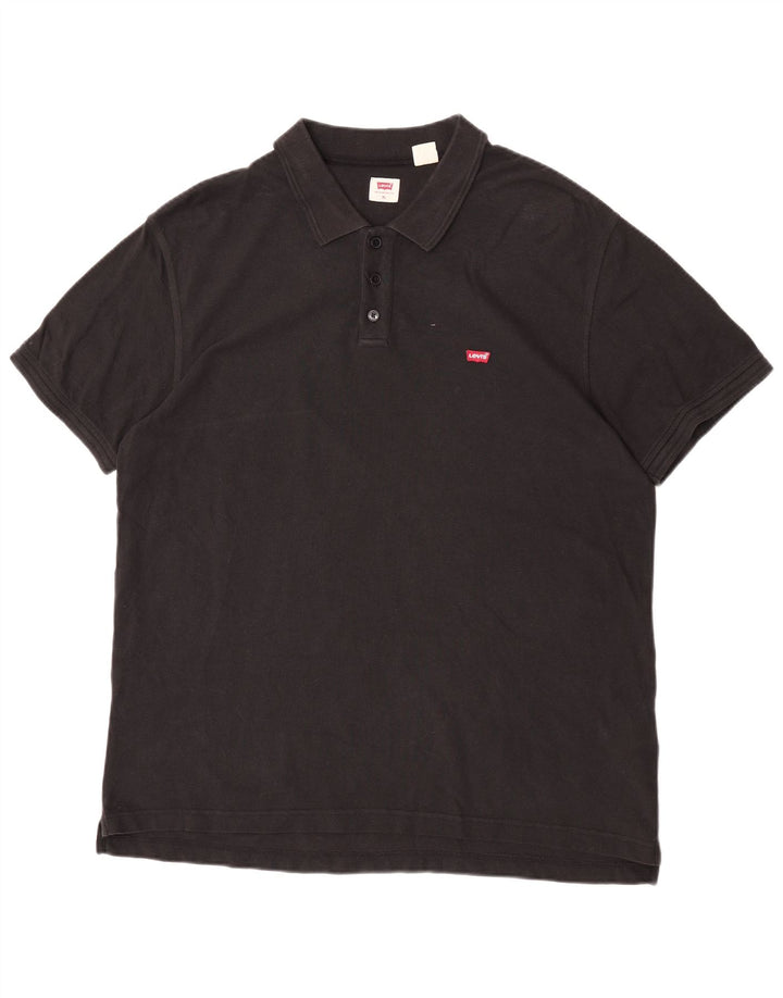 Levi's Herren-Poloshirt XL aus schwarzer Baumwolle