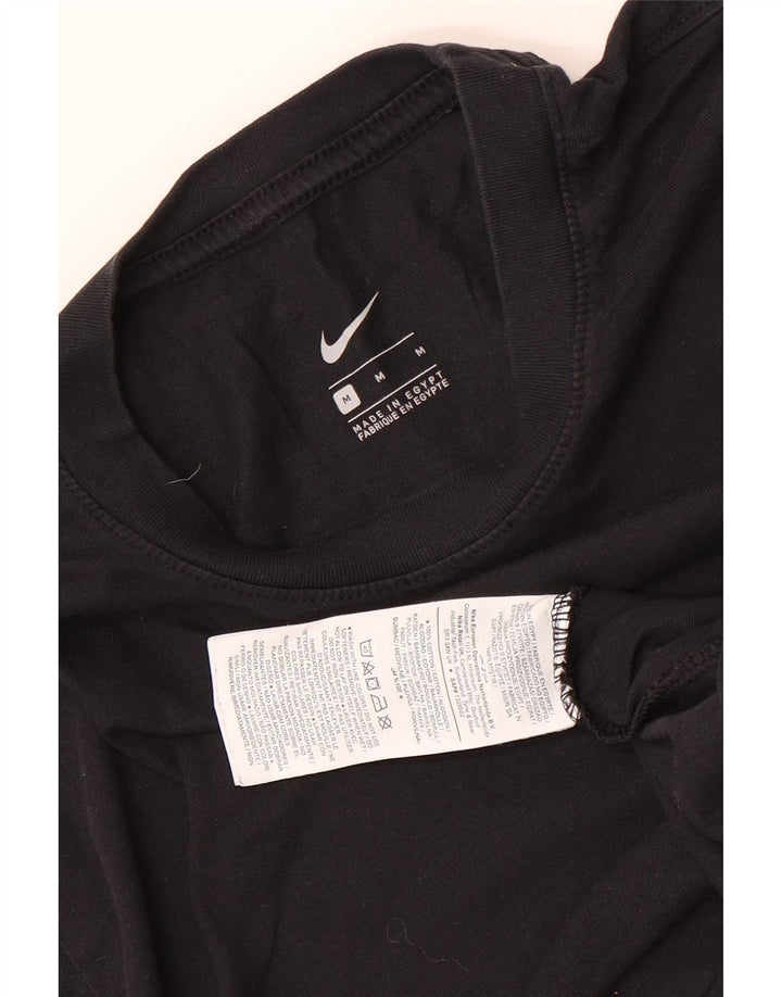 Nike Herren T-Shirt Top Medium Schwarz Baumwolle