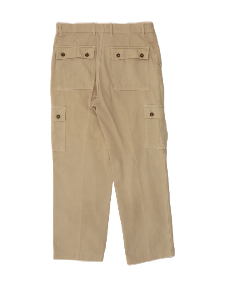 CARRERA Mens Straight Cargo Trousers IT 48 Medium W32 L28 Beige Cotton Vintage Carrera and Second-Hand Carrera from Messina Hembry 