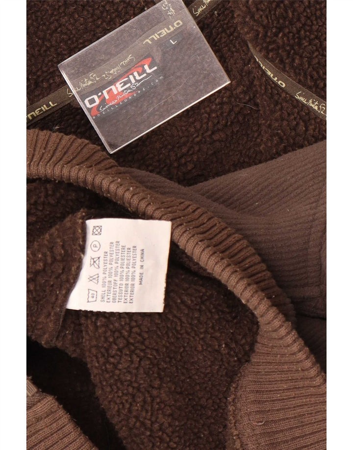 O'Neill Herren-Kapuzenpullover mit Grafik, groß, braun, Polyester