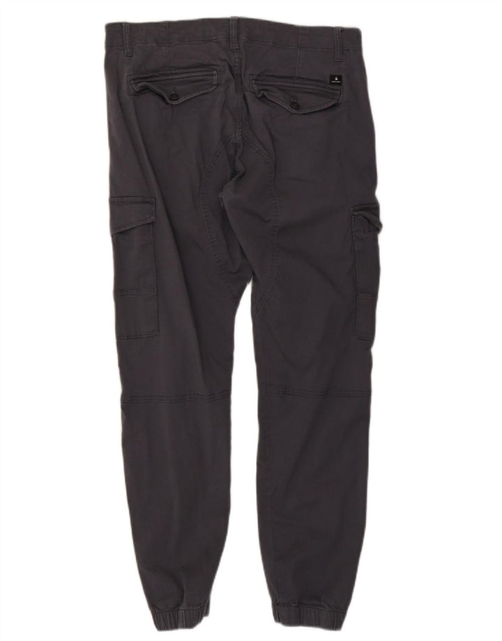 JACK & JONES Herren Paul Tapered Joggers Cargohose W36 L29 Graue Baumwolle