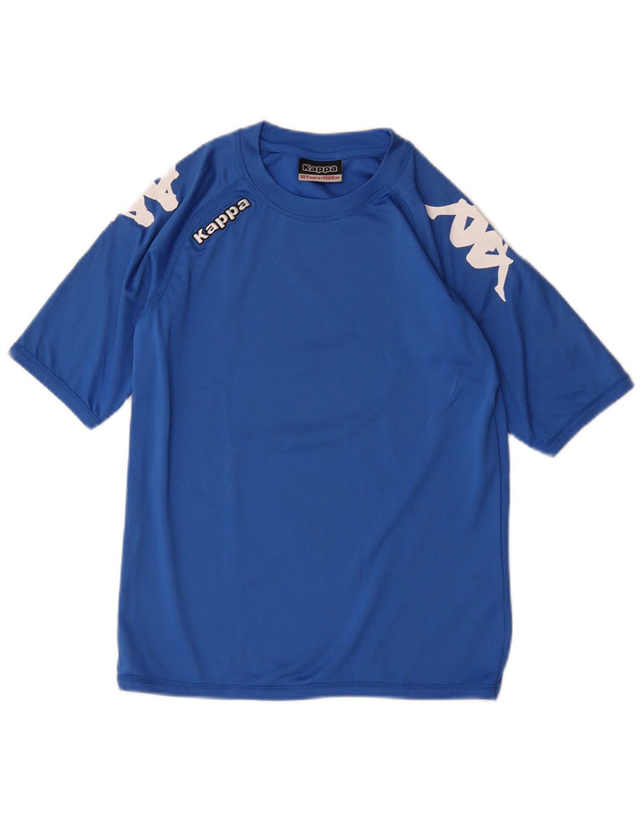 Kappa Grafik-T-Shirt für Jungen, 11–12 Jahre, blaues Polyester