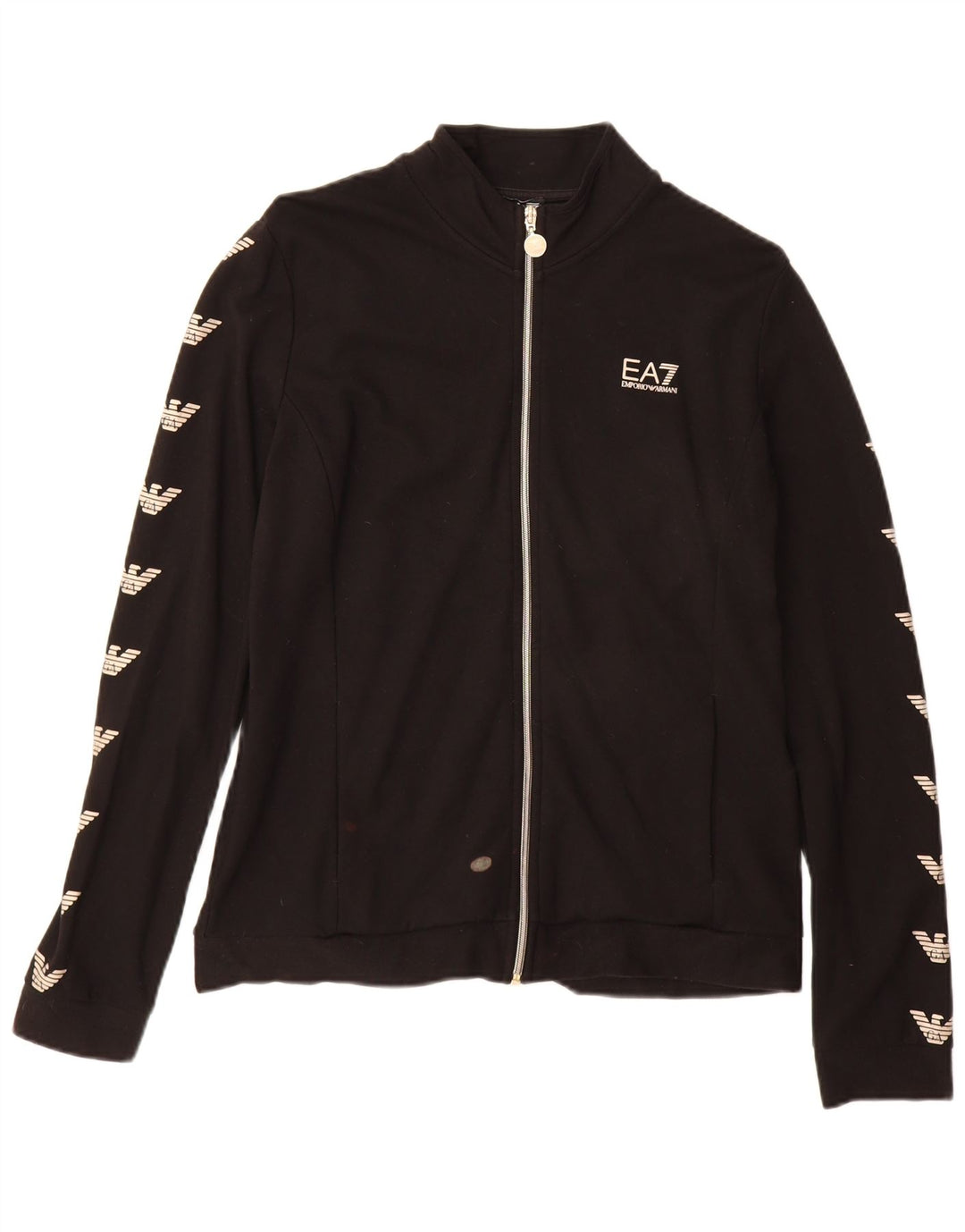 EMPORIO ARMANI Jungen-Trainingsanzugoberteil mit Grafik, 15–16 Jahre, XL, Schwarz