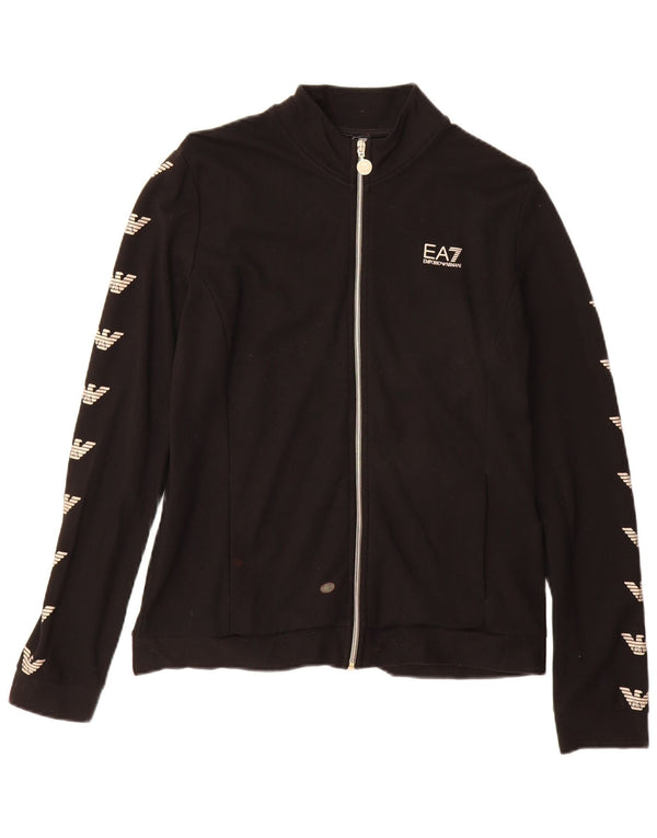 EMPORIO ARMANI Jungen-Trainingsanzugoberteil mit Grafik, 15–16 Jahre, XL, Schwarz