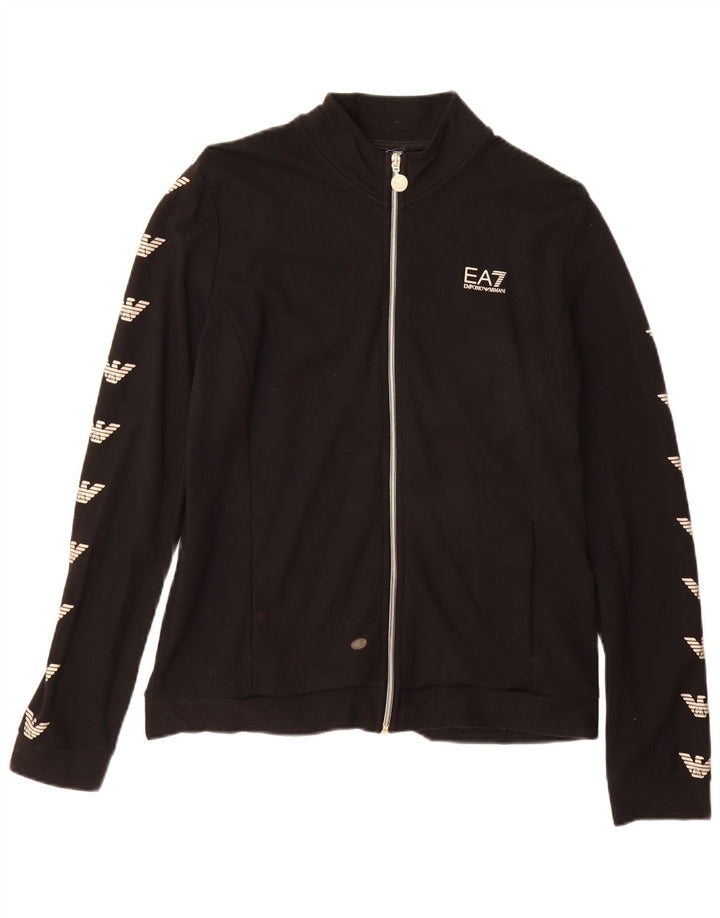 EMPORIO ARMANI Jungen-Trainingsanzugoberteil mit Grafik, 15–16 Jahre, XL, Schwarz