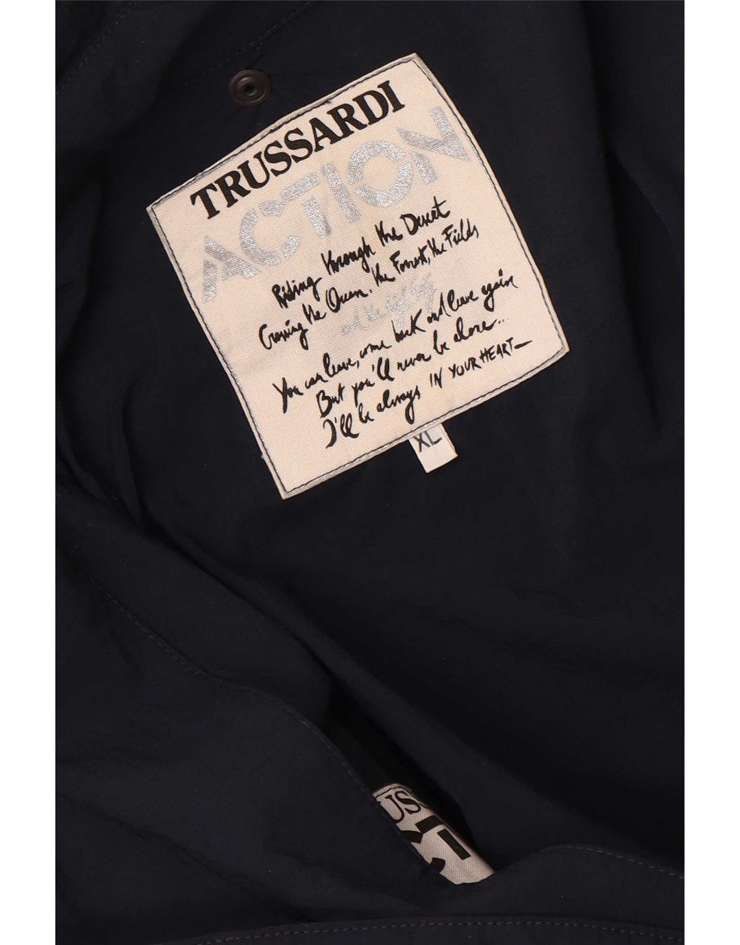 Trussardi Herren-Utility-Jacke mit Kapuze, UK 42 XL, Marineblau