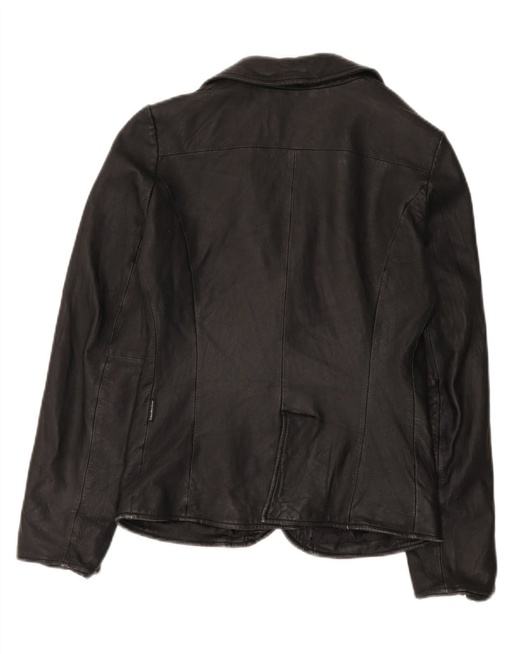 Calvin Klein Jeans Damen 1-Knopf-Blazerjacke UK 10 Small Schwarz