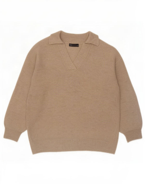 Marks & Spencer Damen-Pullover mit Rollkragen, UK 14, Mittelbeige