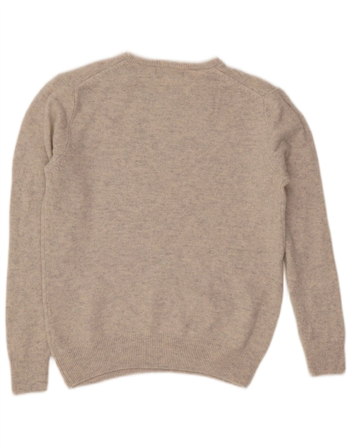Marks & Spencer Damen-Pullover mit Rundhalsausschnitt, Gr. 14, Mittelgrau meliert