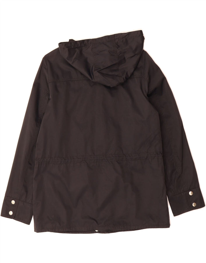 MICHAEL KORS Womens Hooded Utility Jacket UK 10 Small Black Cotton Vintage Michael Kors and Second-Hand Michael Kors from Messina Hembry 