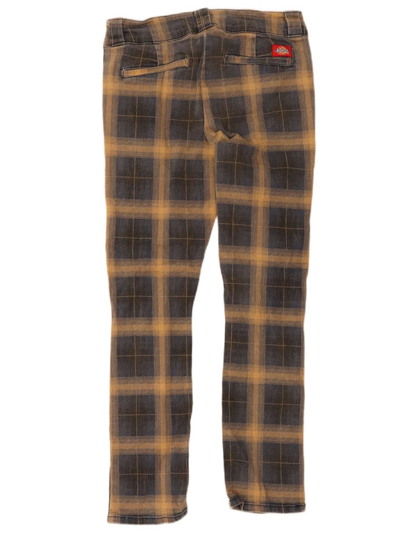 Dickies Slim Chino-Hose für Herren, US 5, M, B27, L27, blau karierte Baumwolle