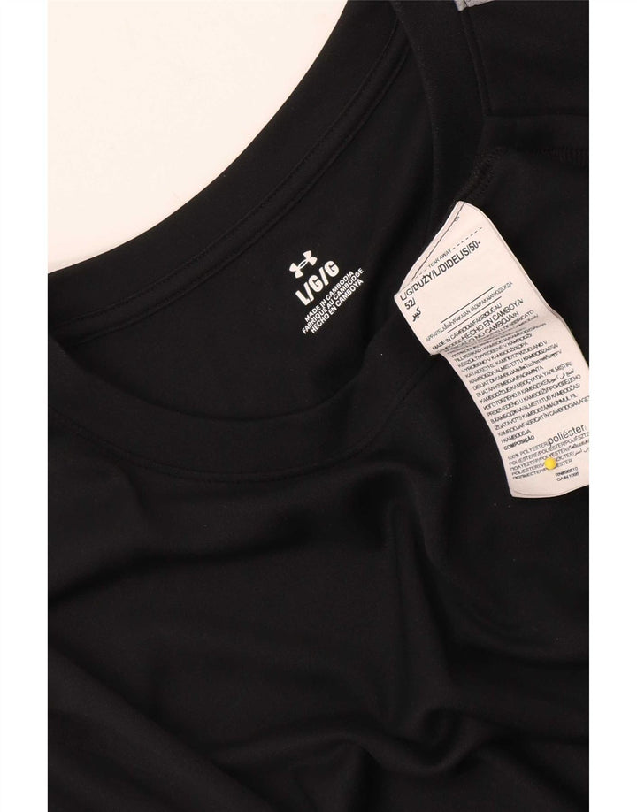 Under Armour Herren-T-Shirt-Oberteil, großes schwarzes Colourblock-Polyester