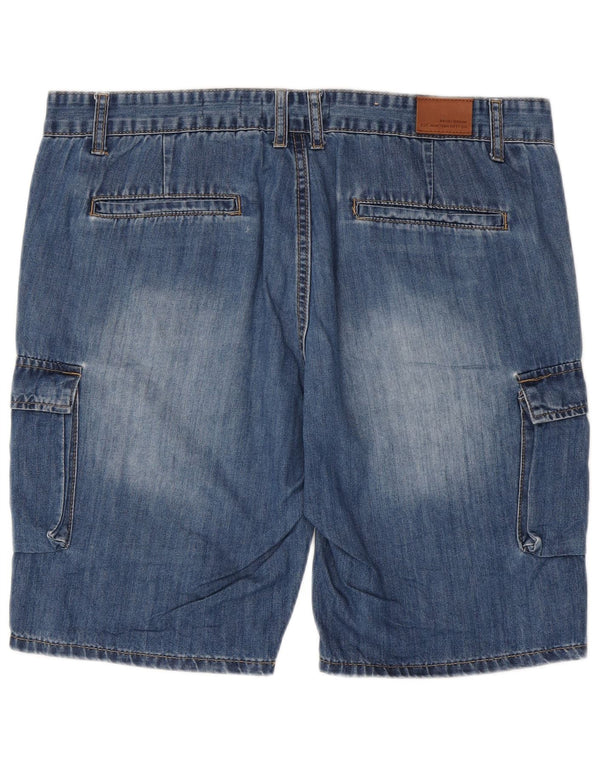 Brugi Herren Cargo Denim Shorts W36 Large Blau