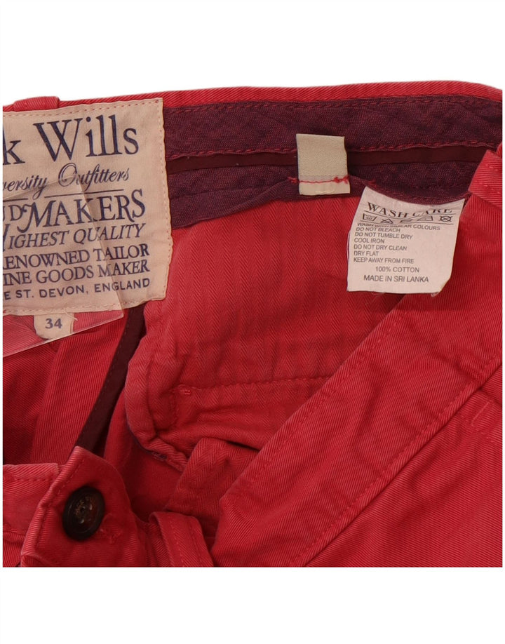 Jack Wills Herren-Chinoshorts W34, Größe L, rosa, Baumwolle