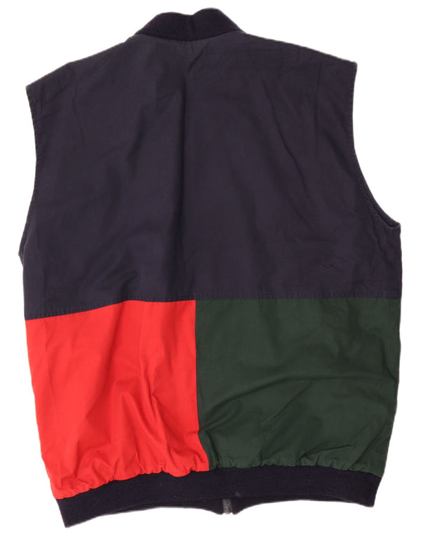 Vintage Herren Wendeweste UK 42 XL Marineblau Farbblock