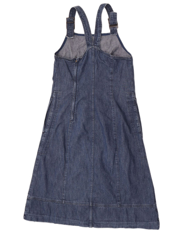 Benetton Damen Ärmelloses Jeanskleid UK 12 Mittel Marineblau Baumwolle