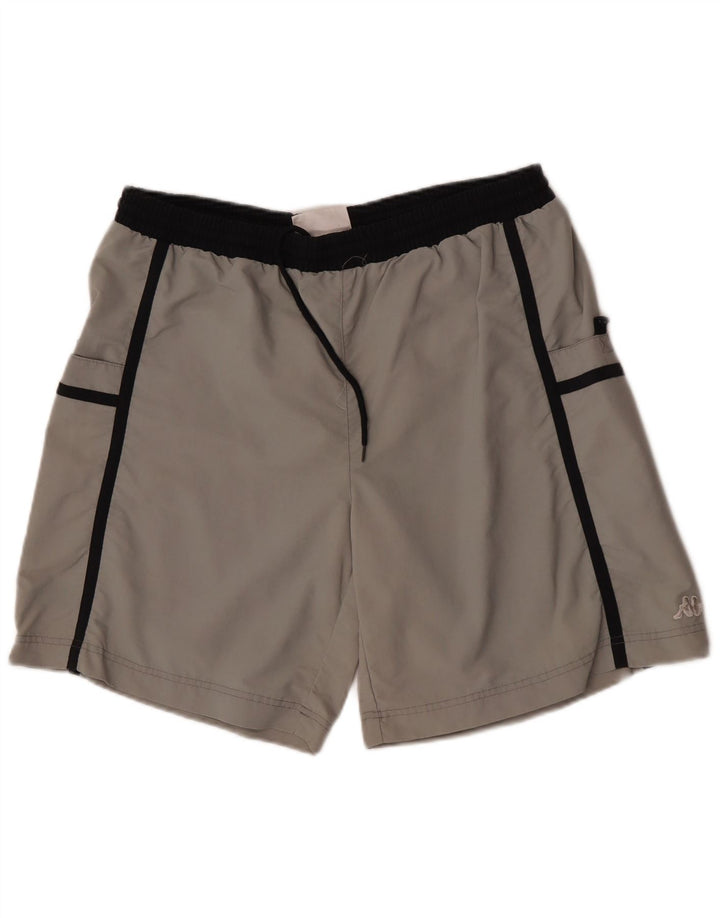Kappa Herren Badeshorts 2XL Graues Colourblock-Nylon