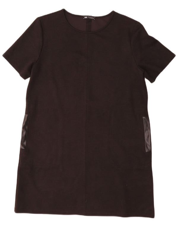 Zara Damen Etuikleid UK 16 Large Schwarz Polyester