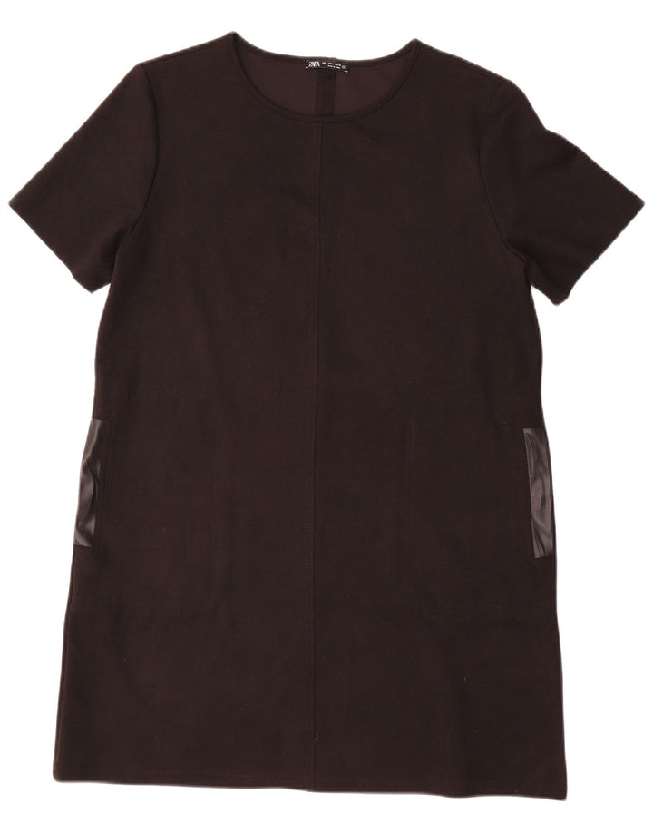 Zara Damen Etuikleid UK 16 Large Schwarz Polyester