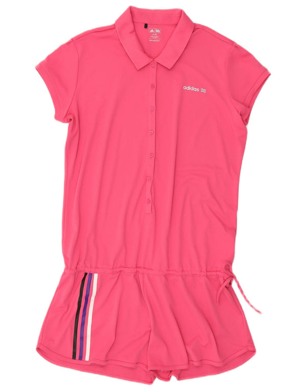Adidas Damen Playsuit UK 18 XL Rosa Polyester