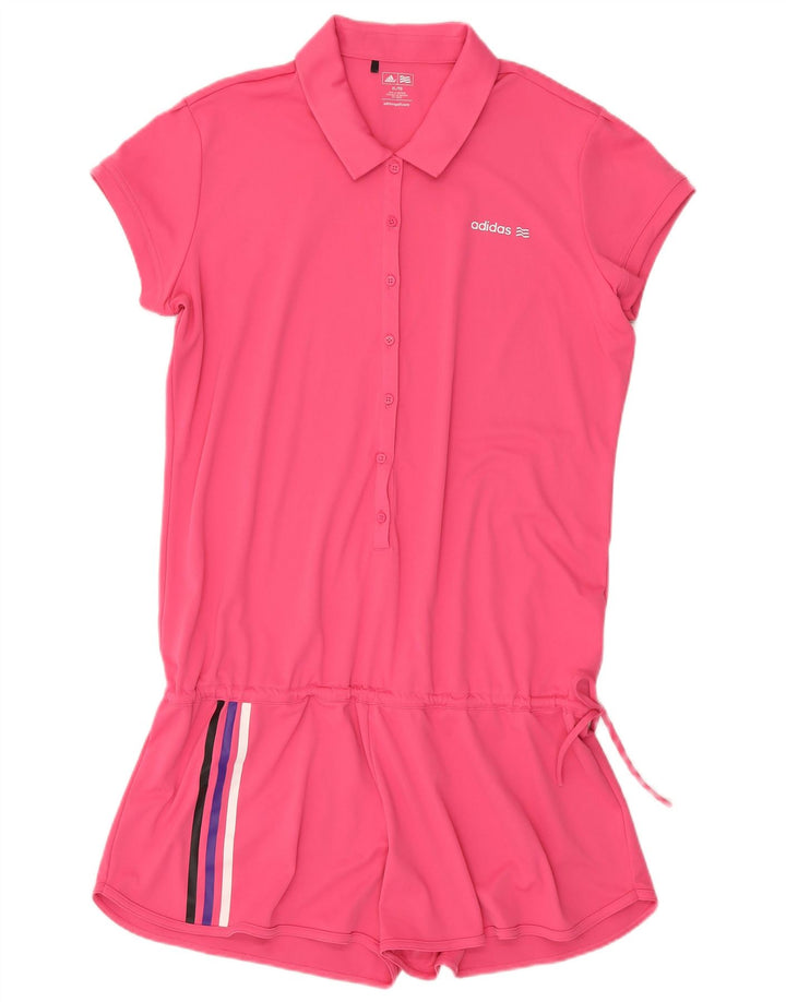 Adidas Damen Playsuit UK 18 XL Rosa Polyester