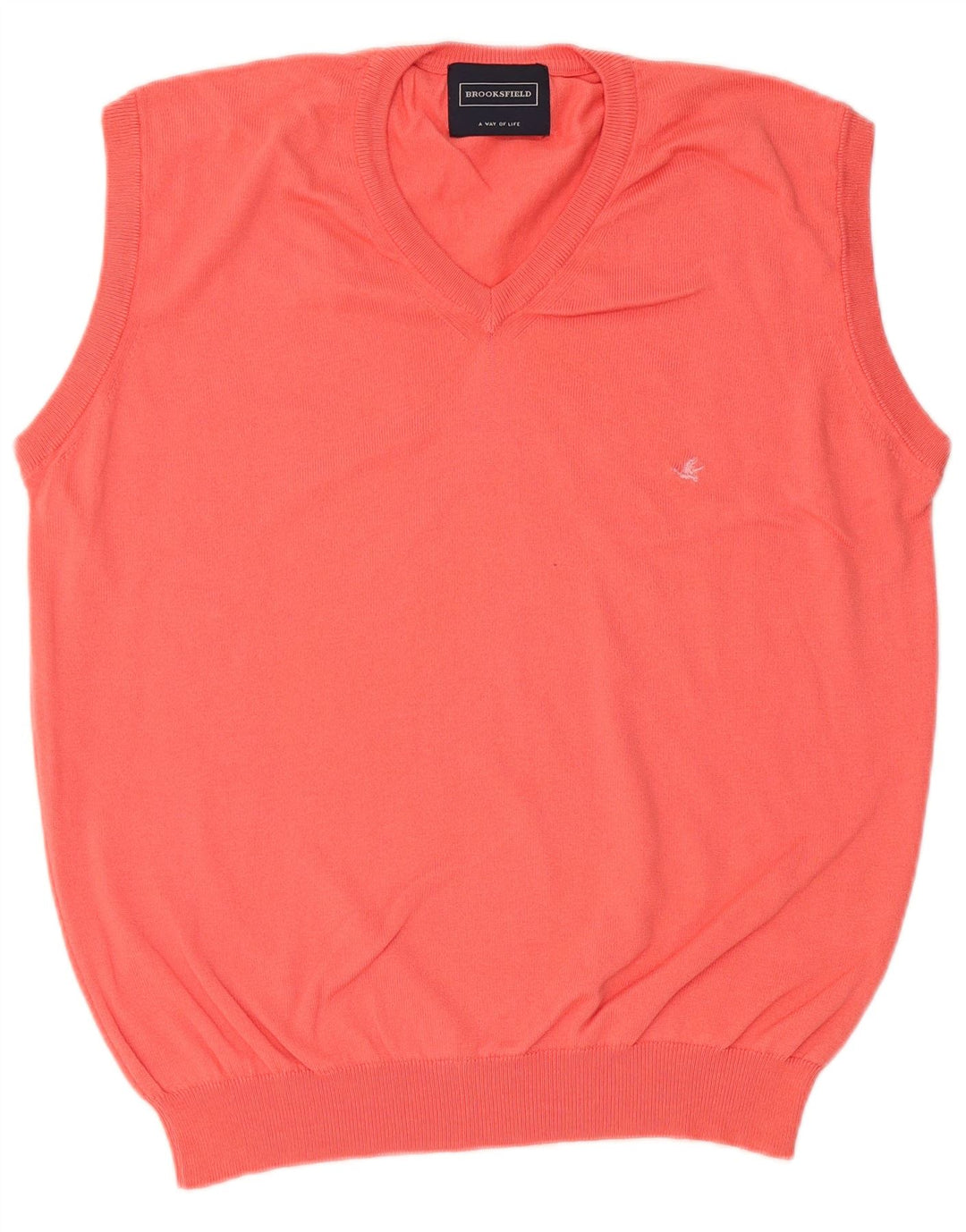 BROOKSFIELD Mens Vest Tank Top Large Pink Cotton